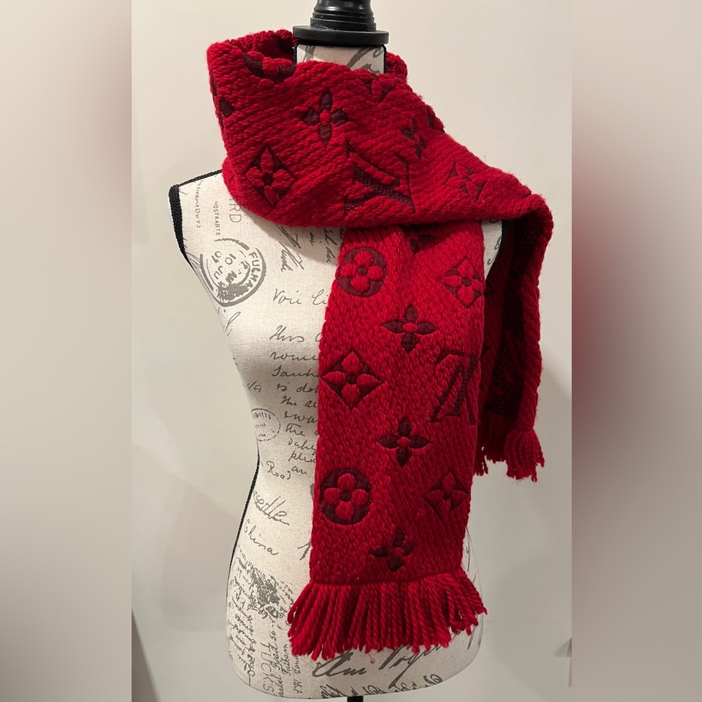 Louis Vuitton Logomania Wool Scarf